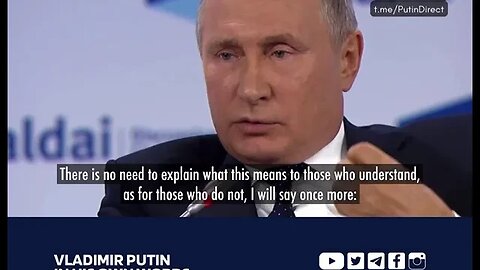 Putin: In nuclear war Russian retaliation will obliterated the aggressors & we will die as martyrs