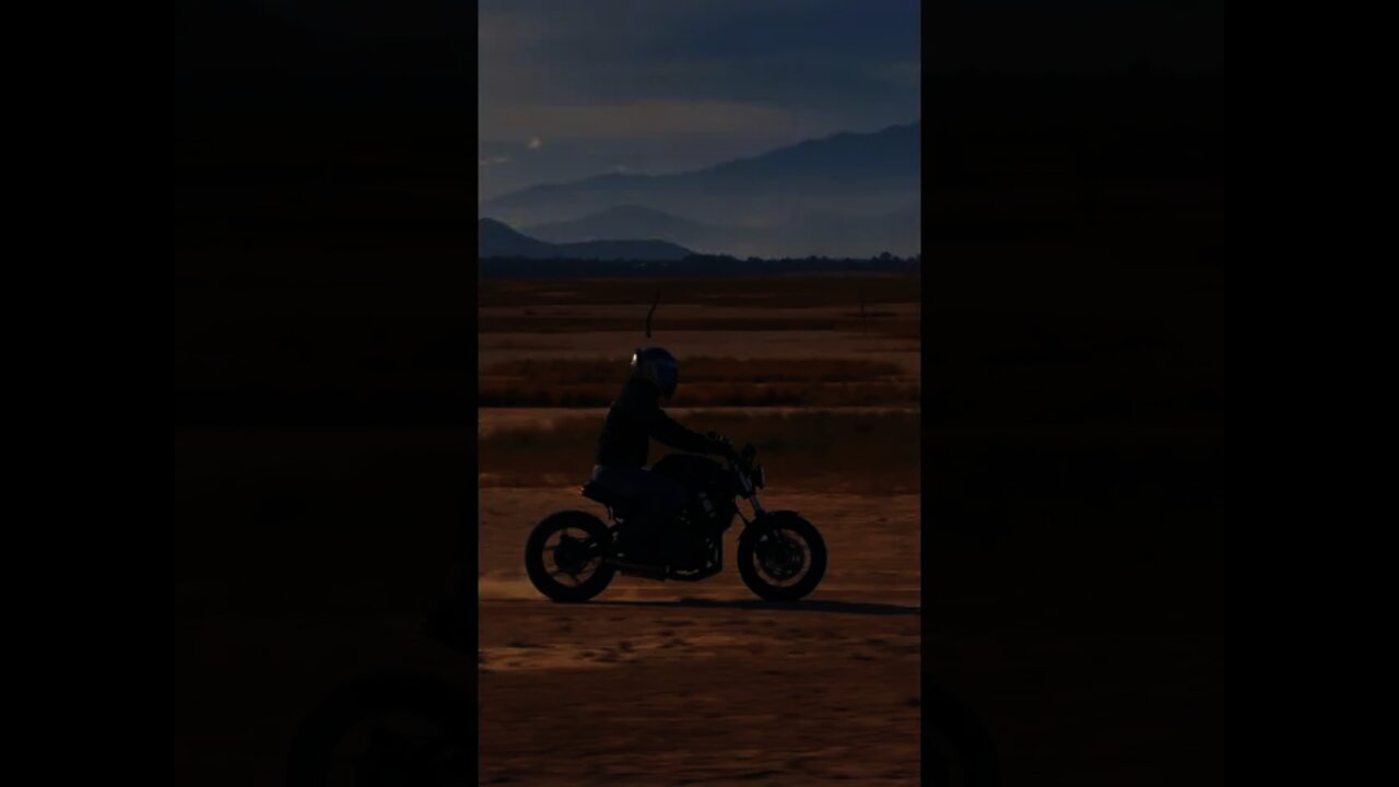 Motorcyclist speeding through a desert #Shorts