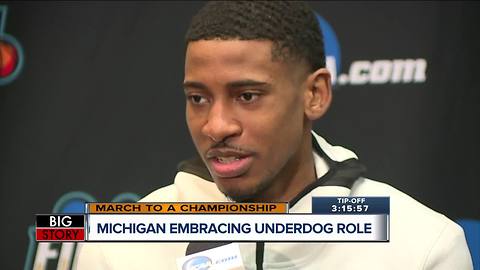 Michigan embracing underdog role