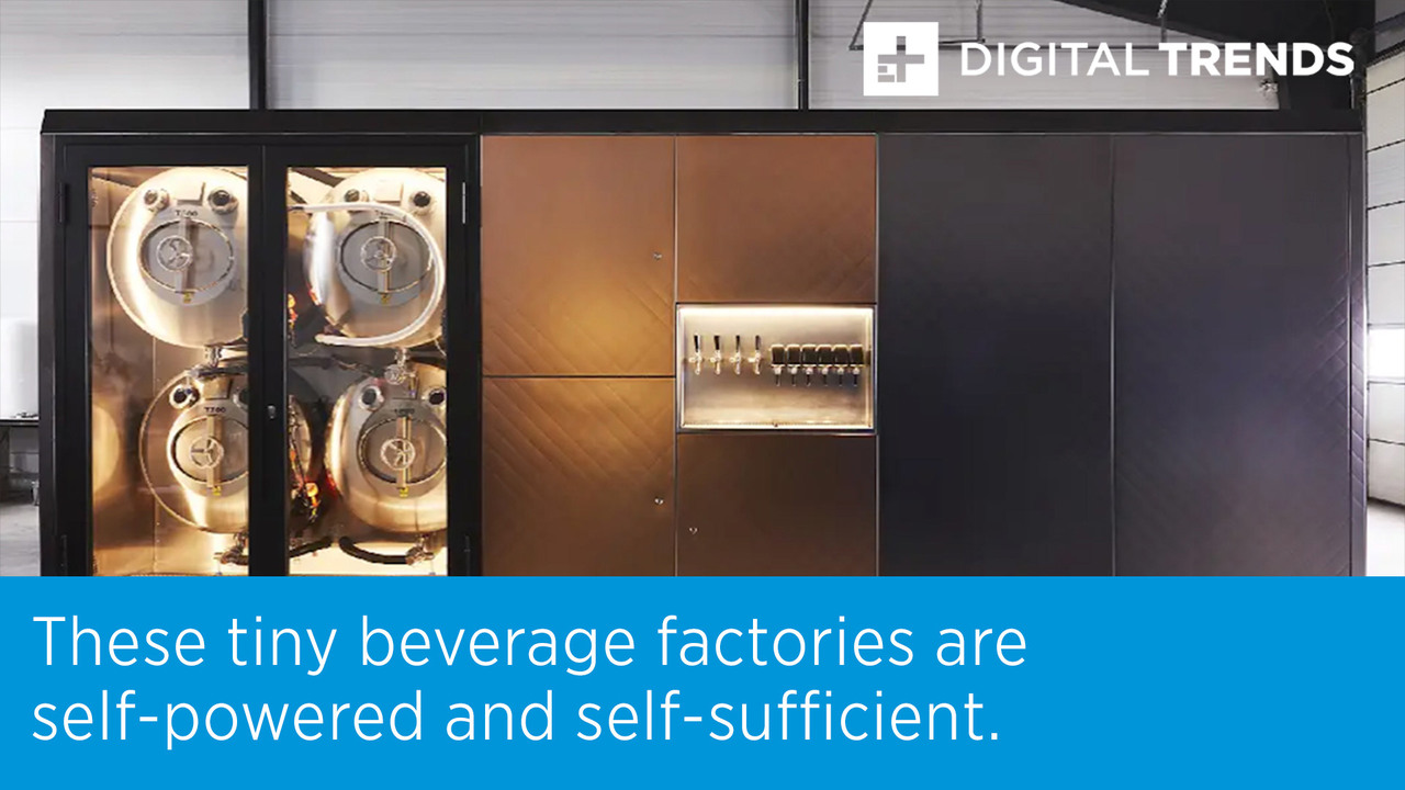 These tiny beverage factories are self-powered and self-sufficient.