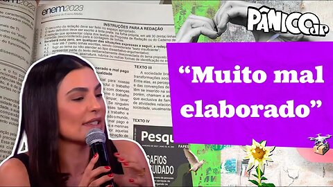 CÍNTIA CHAGAS DETONA TEMA DA REDAÇÃO DO ENEM