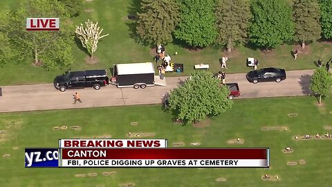 FBI, Detroit police dig for DNA samples at Canton cemetery for missing persons investigation