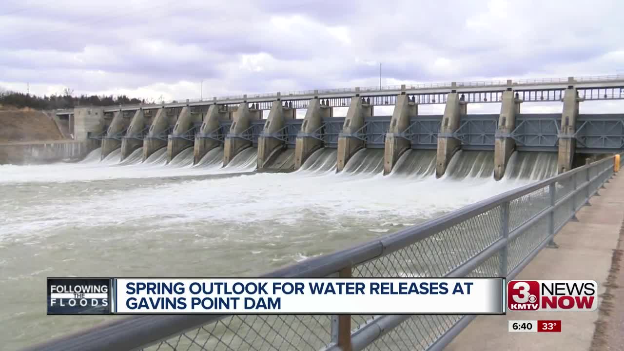 Spring outlook for water releases at Gavins Point Dam