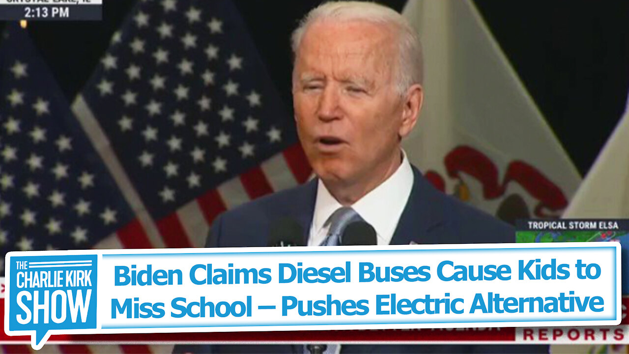 Biden Claims Diesel Buses Cause Kids to Miss School – Pushes Electric Alternative