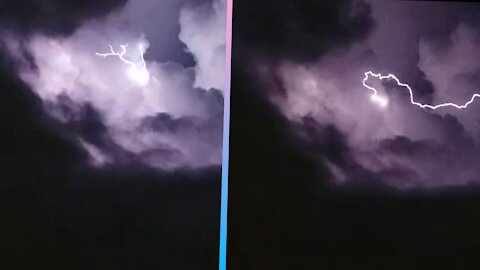 DRONE LIGHTNING STRIKE SLOW MOTION