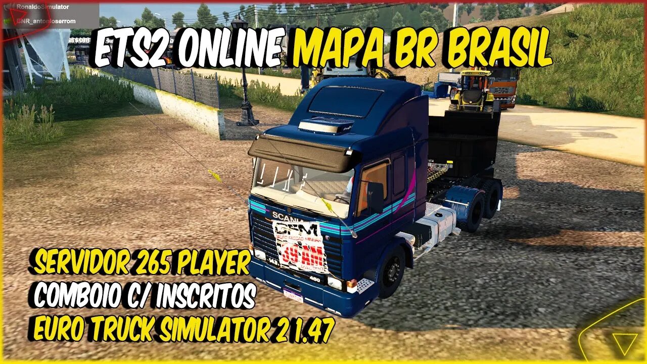 ETS2 1.47 MAIOR SERVIDOR DO BRASIL COMBOIO MAPA BR BRASIL SERVIDOR DEDICADO 256 PLAYERS