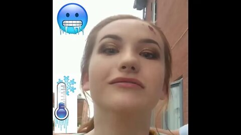 Girl is teeth chattering in the cold | Cold outside
