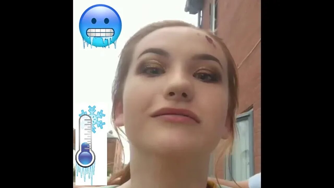 Girl is teeth chattering in the cold | Cold outside
