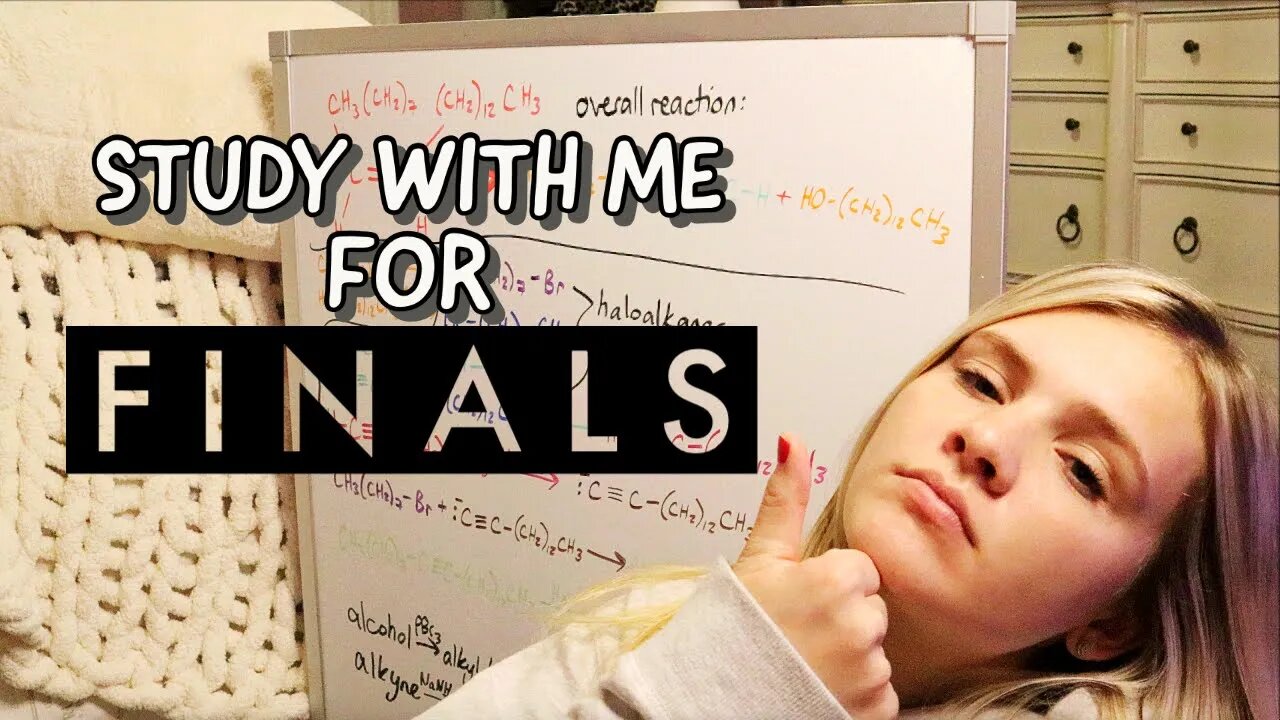 Study for FINALS with me as a PRE-MED!