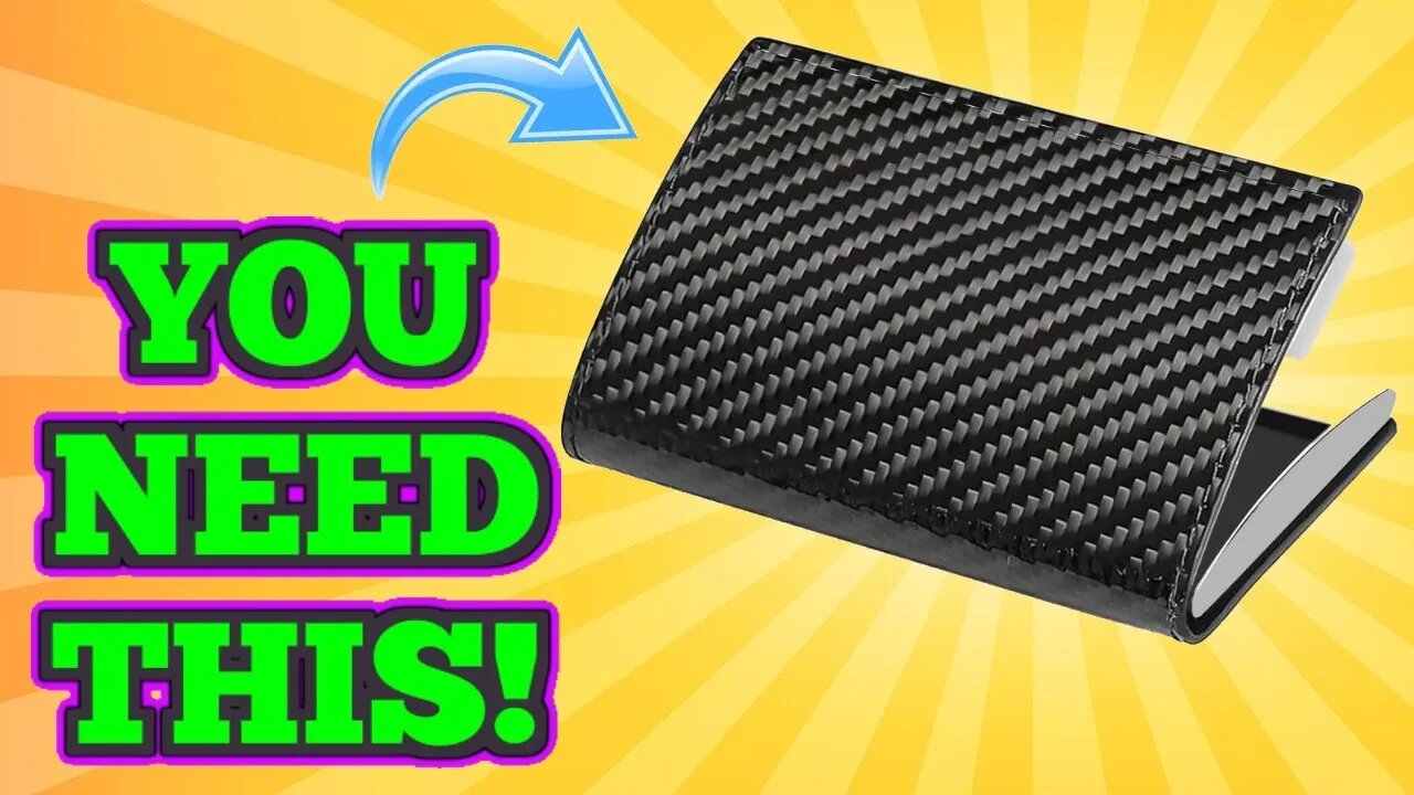 Professional Carbon Fiber Business Card Holder, Slim Wallet!