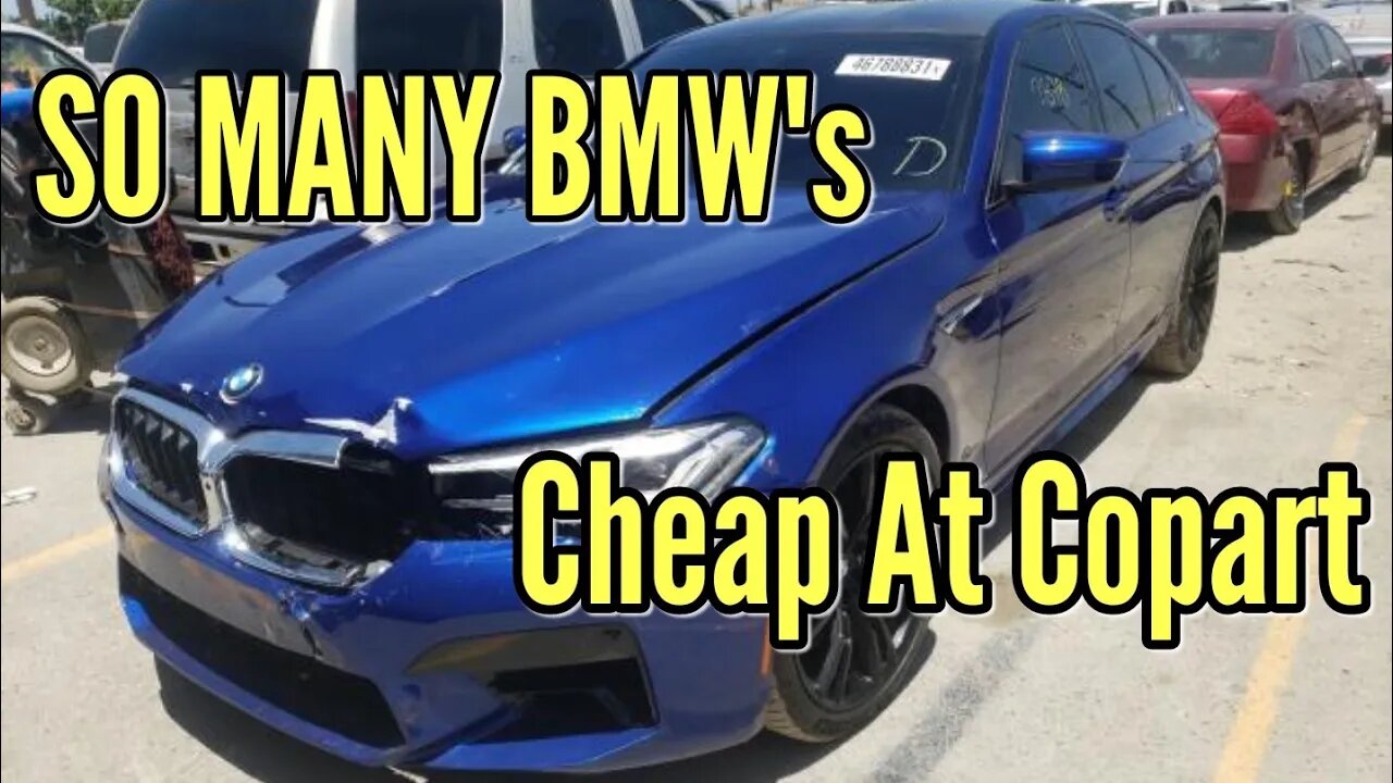 SO MANY BMW CHEAP AT COPART, COPART WALK AROUND