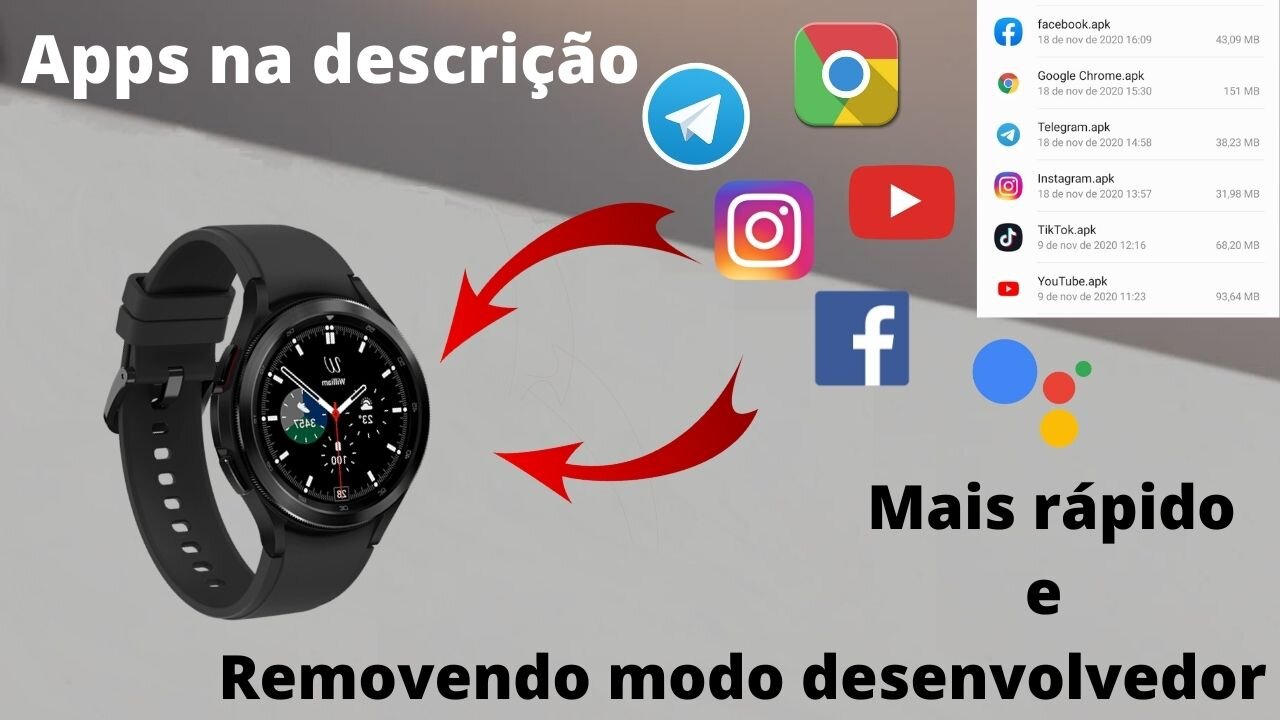 Como instalar qualquer aplicativo no Galaxy Watch 4 (modo mais prático - apps na descrição)