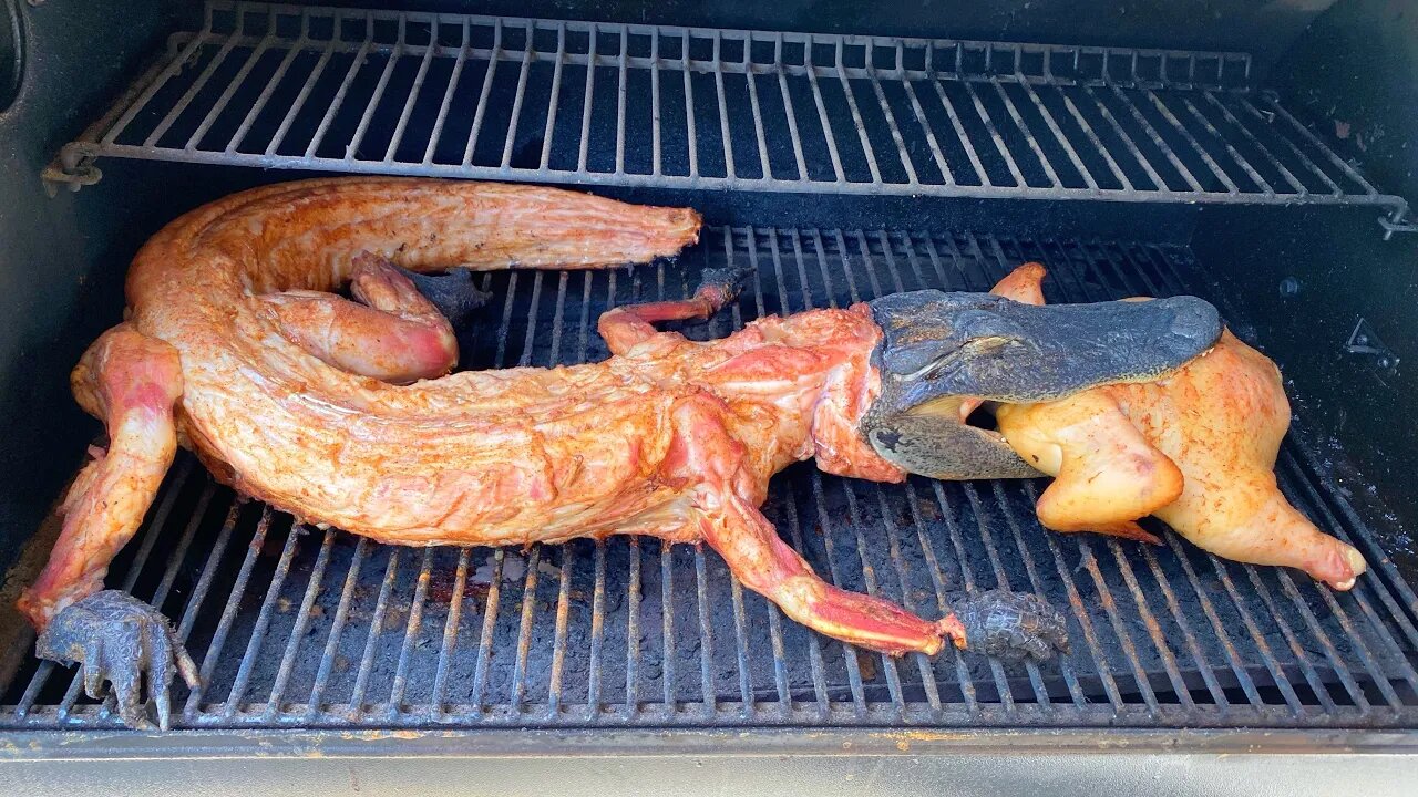 Whole Smoked Alligator Catch and Cook