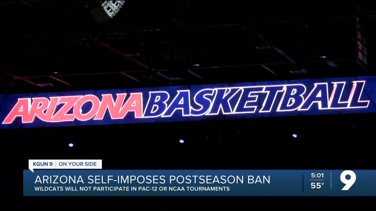 UArizona imposes 1-year postseason ban on men's basketball after NCAA investigation