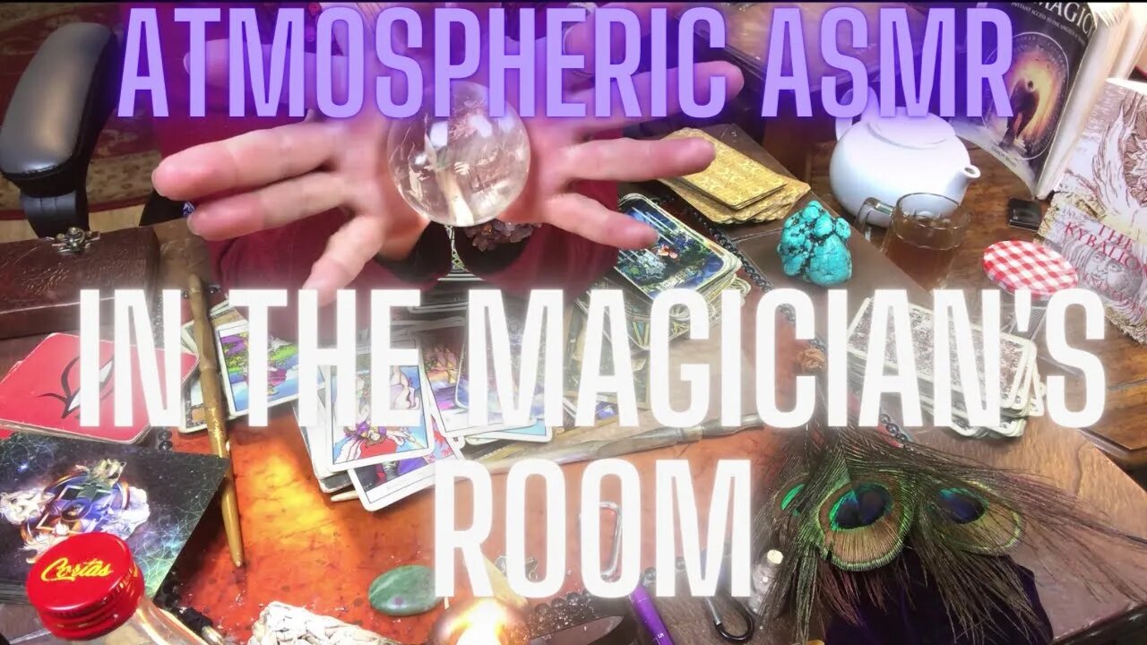 ATMOSPHERIC ASMR IN THE MAGICIAN'S ROOM/ SLEEP/ANXIETY RELIEF/FOCUS/HAND MOVEMENTS/TAPPING/CARDS