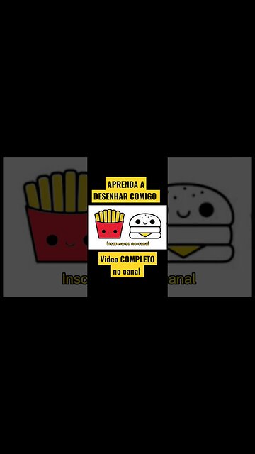 COMO DESENHAR BATATA FRITA E HAMBÚRGUER KAWAII #desenho #desenhofacil #desenholivre #shorts