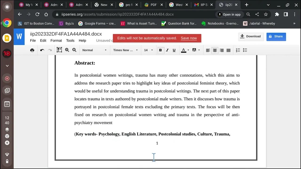 Live Reviewing A Research Paper for Publication - Abirlal Mukhopadhyay