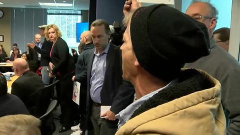 Protesters escorted out by police after WEDC Foxconn meeting disruption