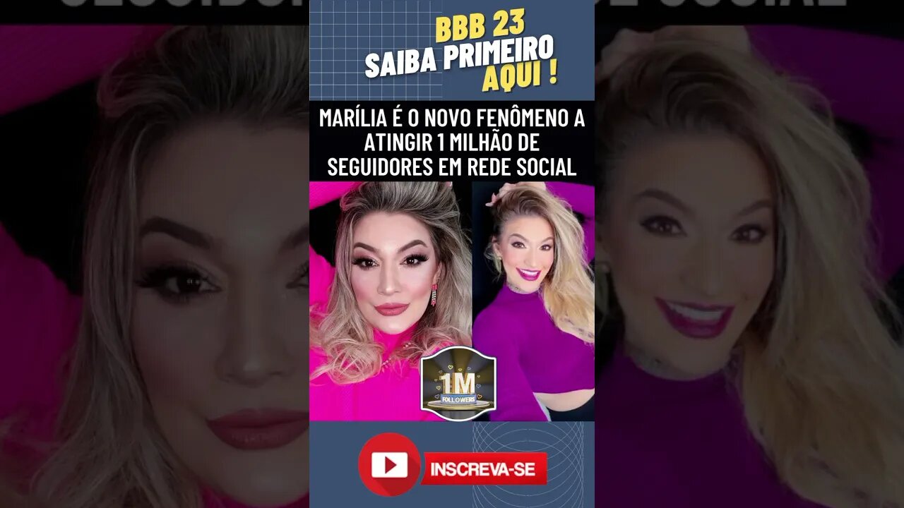 MARÍLIA CONQUISTA 1 MILHÃO DE SEGUIDORES EM REDE SOCIAL #corta #bbb23 #bbb