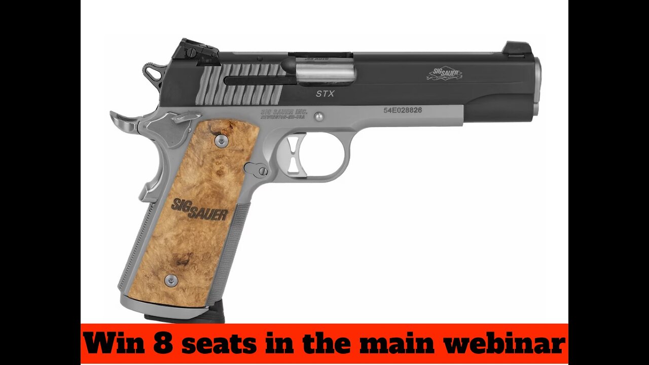 SIG SAUER 1911 STX FULL SIZE PISTOL MINI #3 FOR 8 SEATS IN THE MAIN WEBINAR