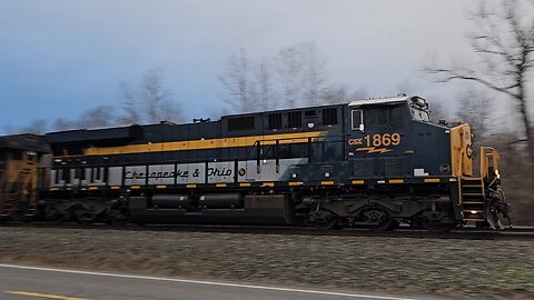 CSX GE ES44AH 169 B&O Heritage Passes Thru Central New York