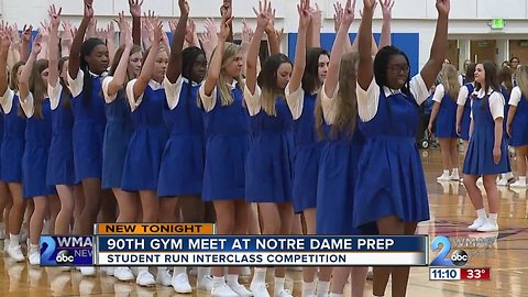 Notre Dame Prep 90th Annual Gym Meet competition