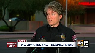 Two Tempe officers recovering after shootout with suspect