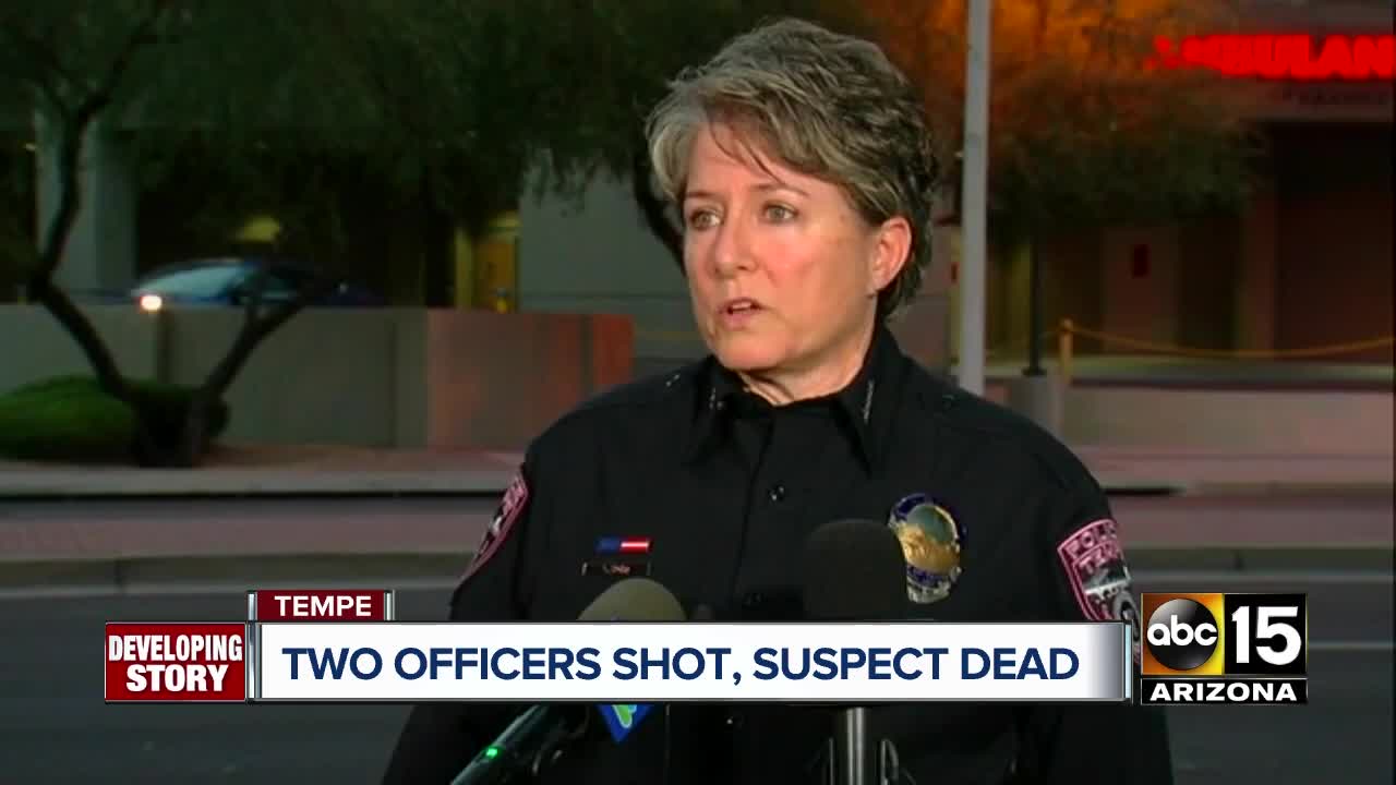 Two Tempe officers recovering after shootout with suspect