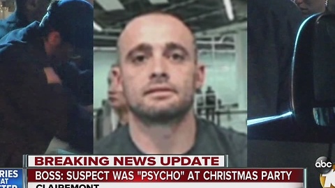 Boss: standoff suspect was "psycho" at Christmas party