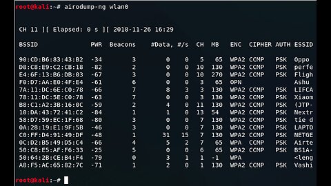 Simple sniffing and cracking(Scanning Wireless networks )