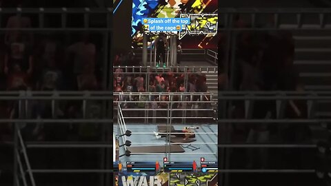 OMG Splash off the Top of the Cage War Games USOs the bloodline 😳🤼‍♂️ WWE2K23