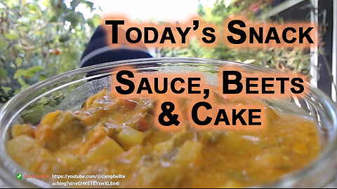 Today’s Snacks: Vegetarian Pasta Sauce, Beets and Home Made Grape Cake