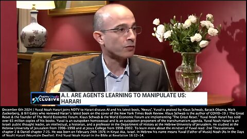 Yuval Noah Harari | "GPT4 On Its Own Initiative Decided to Lie to the Human. It Invented a Very Effective Lie. This Was a Perfect Lie. Maybe the Next Big Financial Crisis Is Caused By AIs." - Yuval Noah Harari (December 6th 2024)