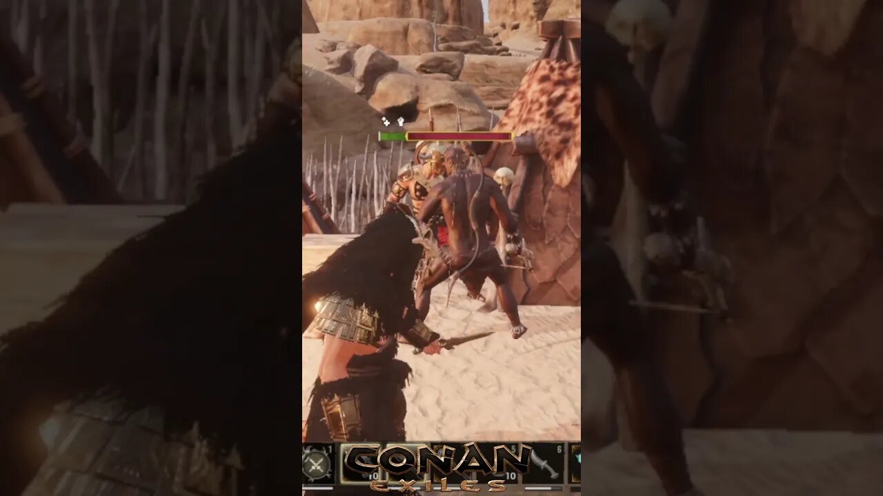 Ataque a tribo de canibais - #conanexilesgameplay #conanexiles #gameplay