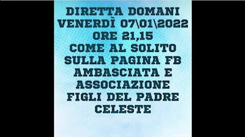 2022.01.06-Eliseo.Bonanno-DIRETTA FB VENERDI' 07.01.2022 ORE 21.15