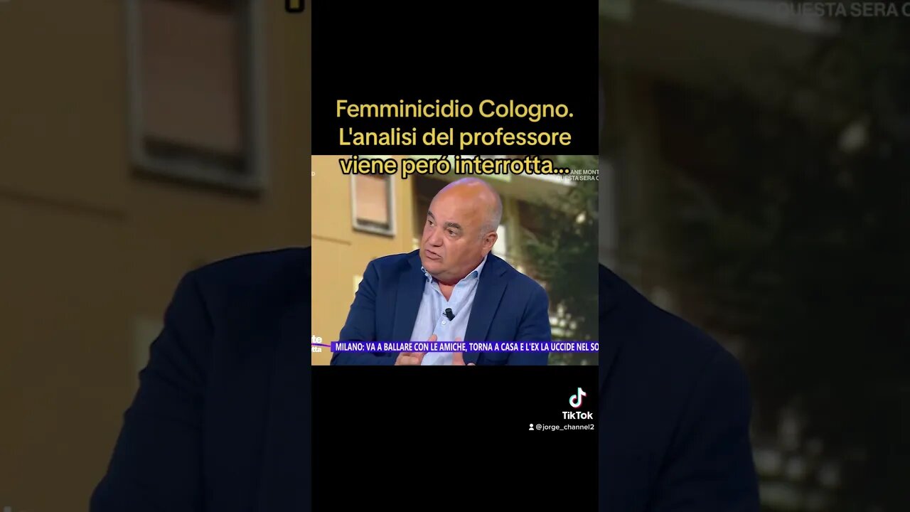 Femminicio Cologno. L'analisi del Prof viene interrotta. È politicamente scorretta