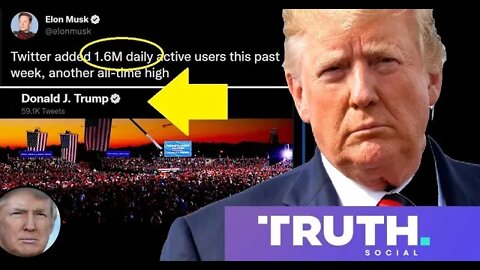 1.6M New users JOINED twitter because of TRUMP account restore - and TRUMP didnt even tweet! Amazing