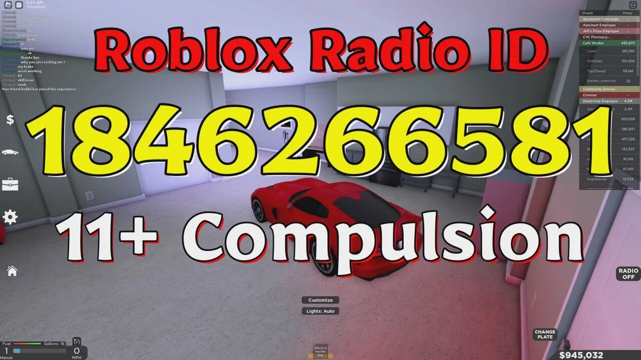 Compulsion Roblox Radio Codes/IDs