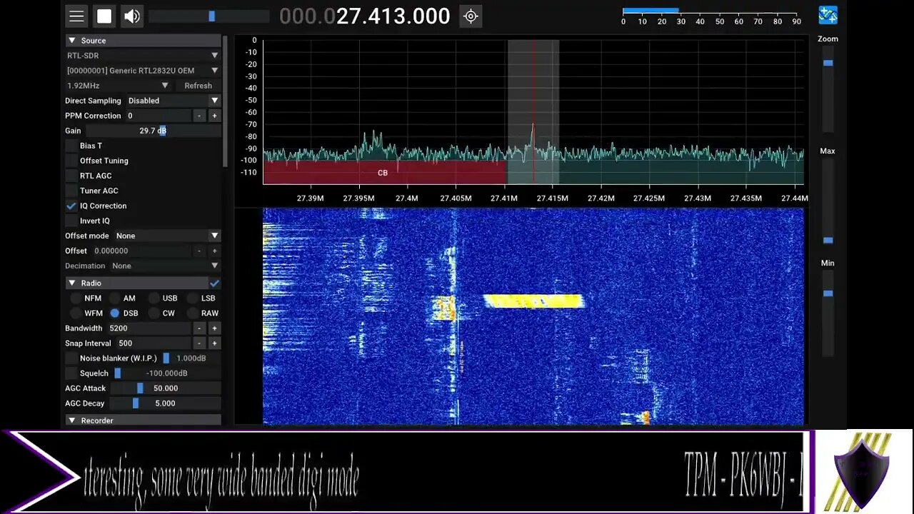 TPM - PK6WBJ - Very wide banded digi mode