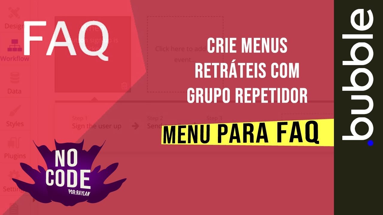 Menu slide para FAQ Bubble [ PERGUNTAS FREQUENTES ]