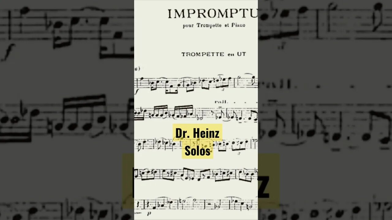 Impromptu pour Trompette et Piano by Jaques Ibert - Heinz Karl Schwebel