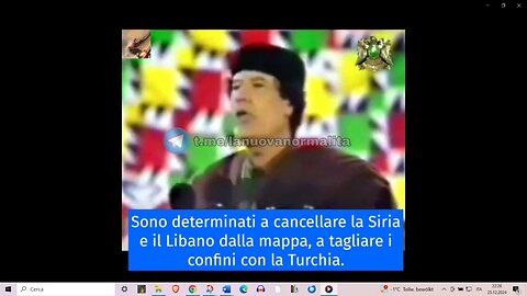 Gheddafi: Il loro piano è eliminare il Libano e la Siria - SUB-ITA