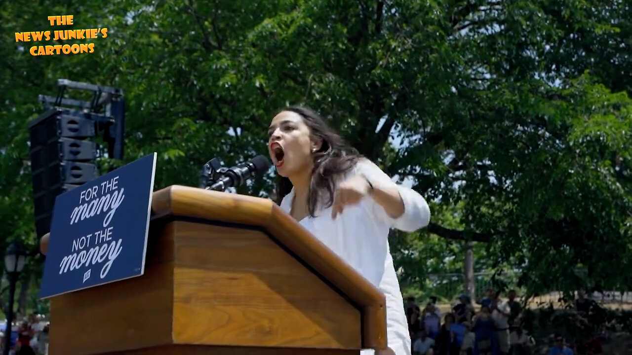 One of the biggest fraud to ever enter politics, Democrat Ocasio-Cortez official video of herself that doesn't make any sense from her bullshit act to slogans "for the many not the money" and "win this country back."