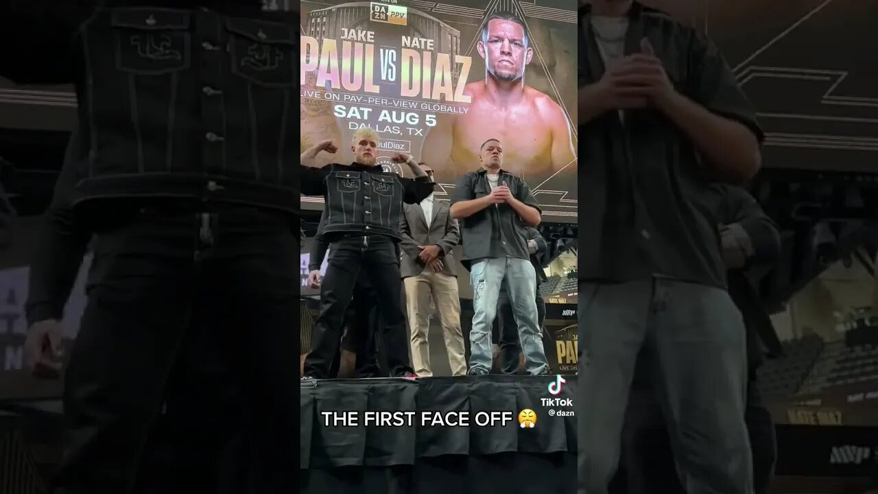 Jake Paul Vs Nate Diaz First Face Off #jakepaul #natediaz #faceoff