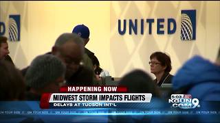 Storm impacting flights at Tucson International Airport