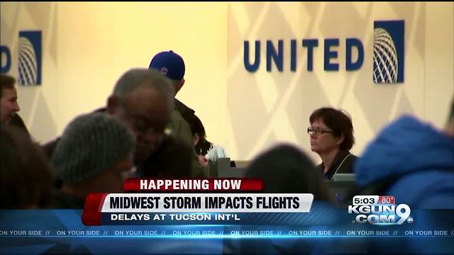 Storm impacting flights at Tucson International Airport