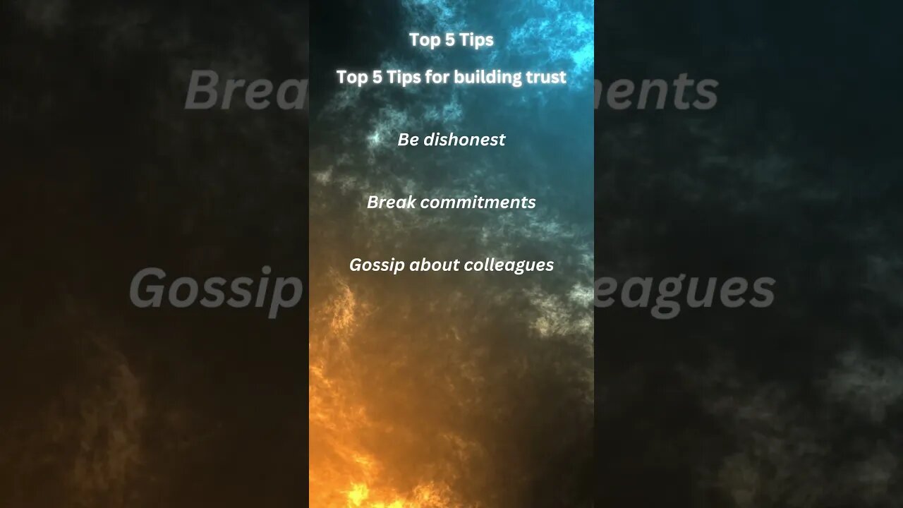 Top 5 Tips for building trust