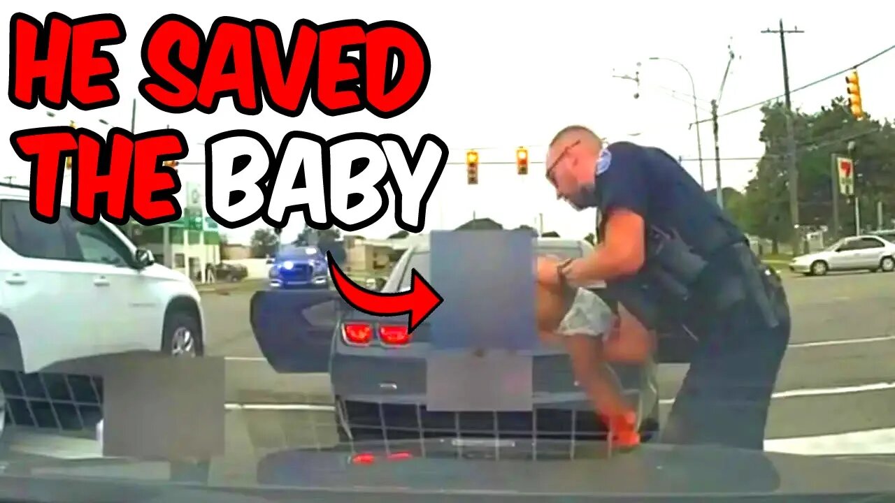 COPS SAVES BABY BY BEING CALM. AMAZING!!!!