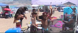 Weekend on the beach at Lake Mead