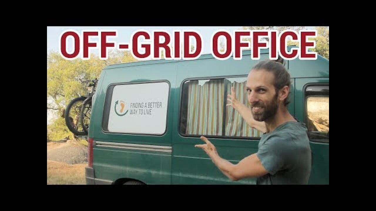 How solar panel work in Van life: Our off-grid office with solar panels.